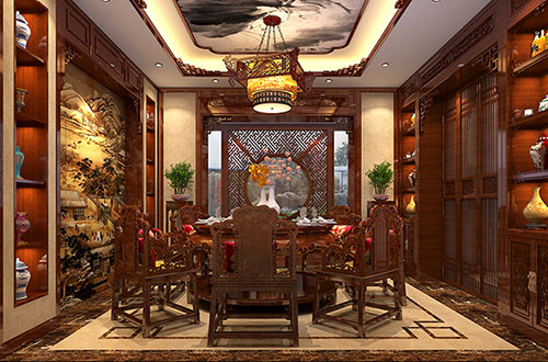 宣城温馨雅致的古典中式家庭装修设计效果图